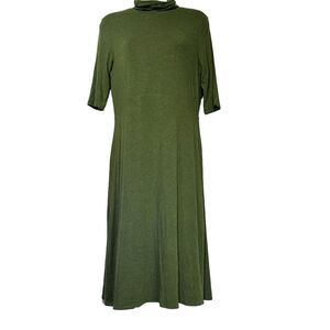 Ett Twa Anthropologie Coreyell Green 3/4 sleeve Turtleneck Jersey Dress Size S